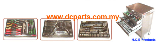 STAINLESS PROFESSIONAL TOOL BOX 7 DRAWERS WITH 165PCS TOOLS